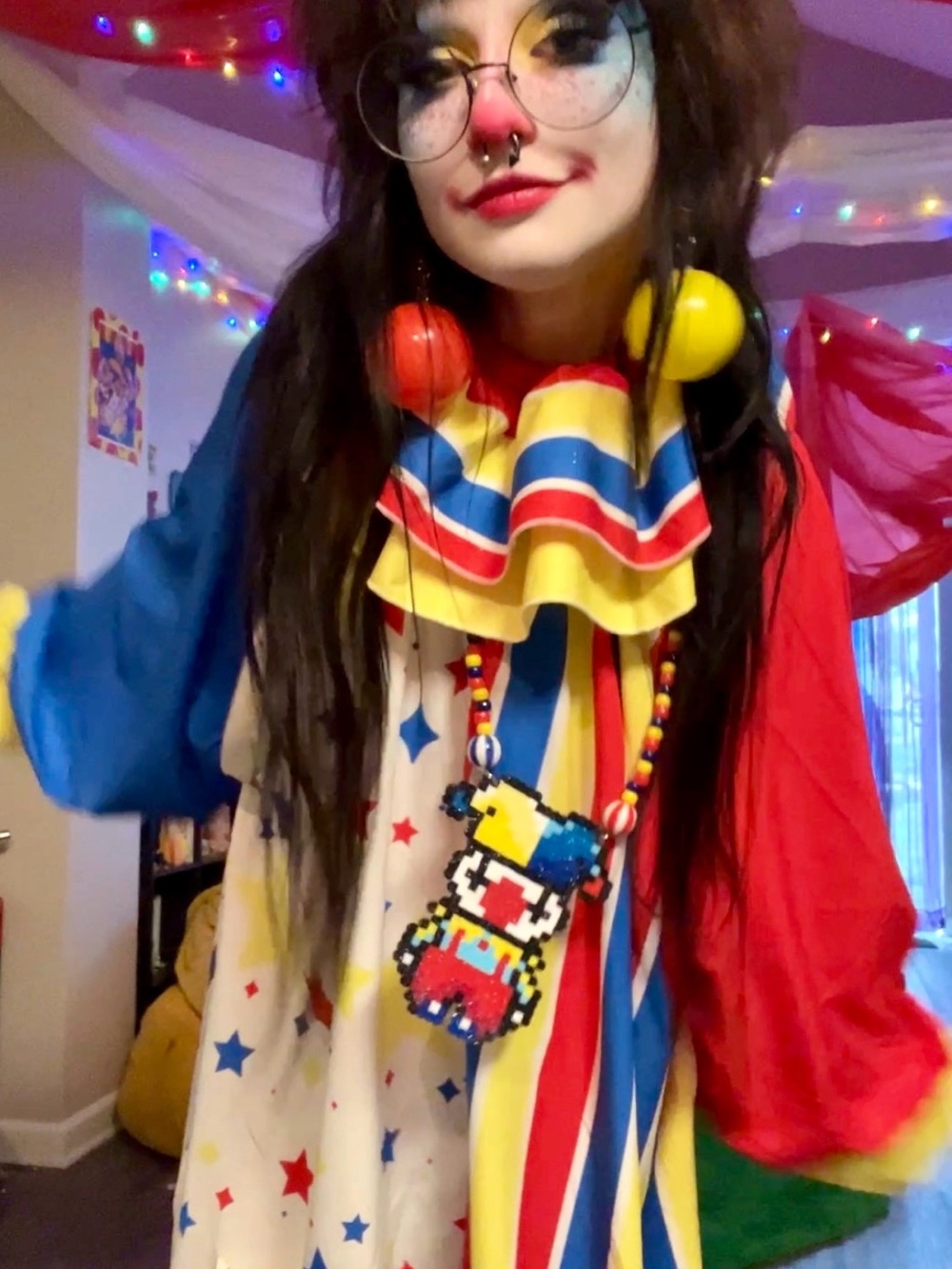Clown Perler Necklace 🤡⭐️
